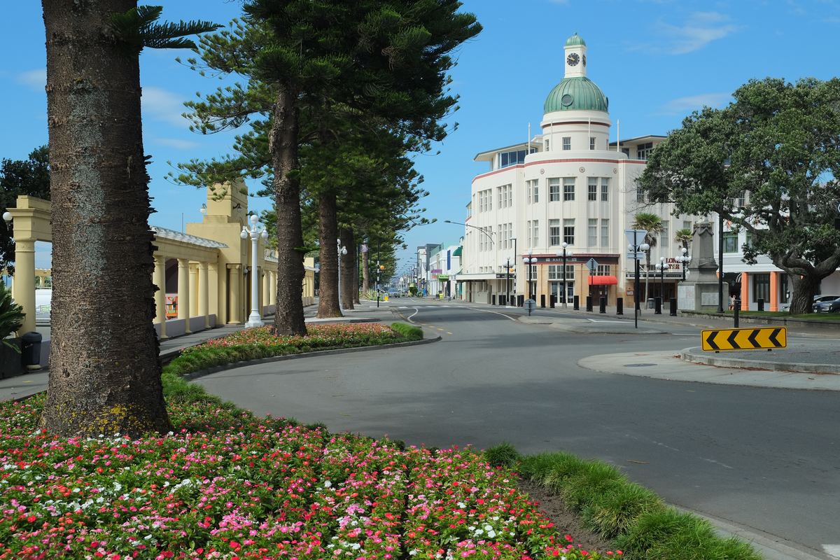 Art Deco architecture on Marine Parade, Napier