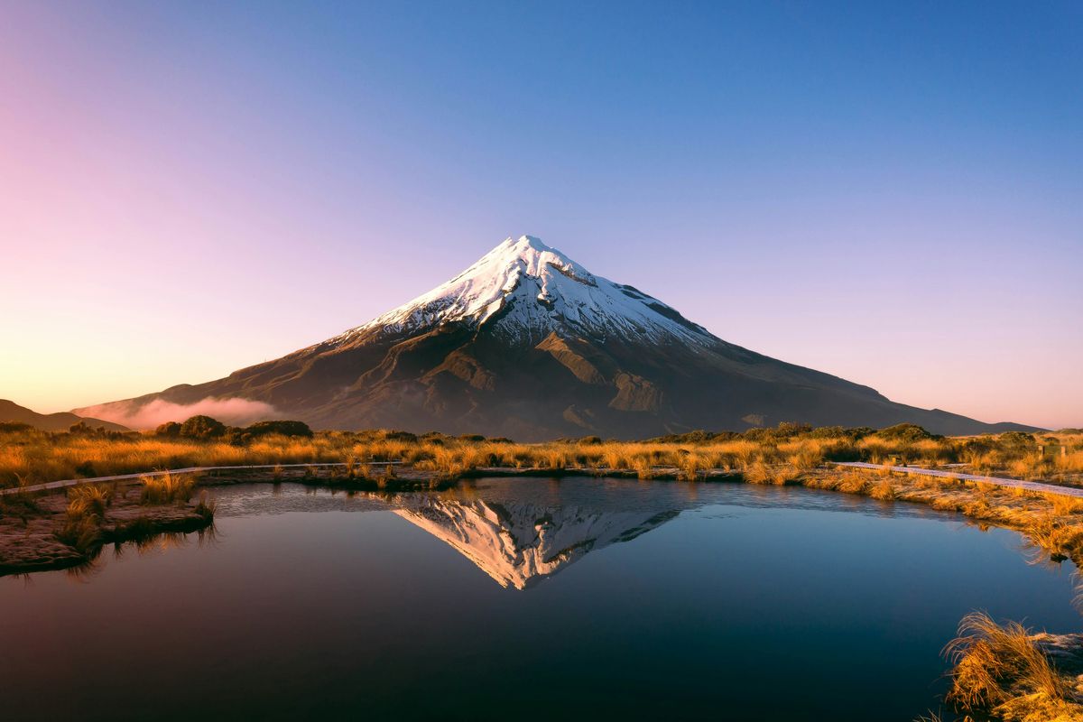Mount Taranaki above New Plymouth