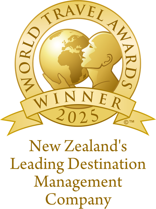 World Travel Awards 2025 Winner shield, New Zealand's Leading Destination Management Company